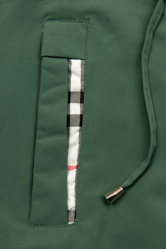 Trenchcoat mit Karo-Details Grün