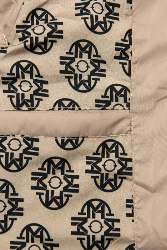 Weste mit Kapuze Beige