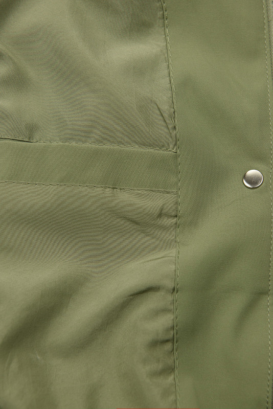 Trenchcoat mit kariertem Futter, Grün
