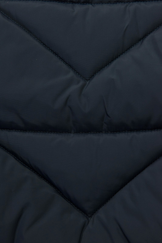 Elegante Winterjacke mit Kunstfell, Dunkelblau