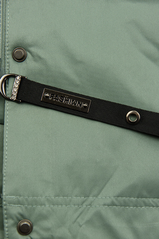 Übergangsjacke/Mantel mit Kapuze, Grün