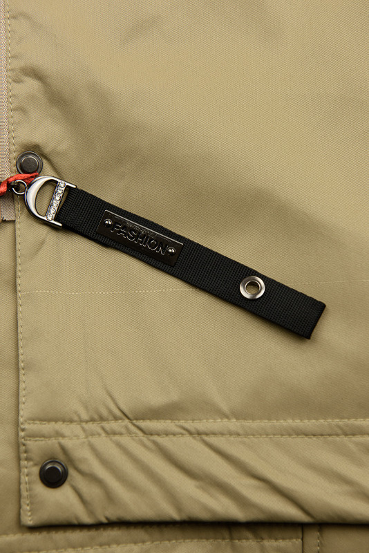 Übergangsjacke/Mantel mit Kapuze, Beige