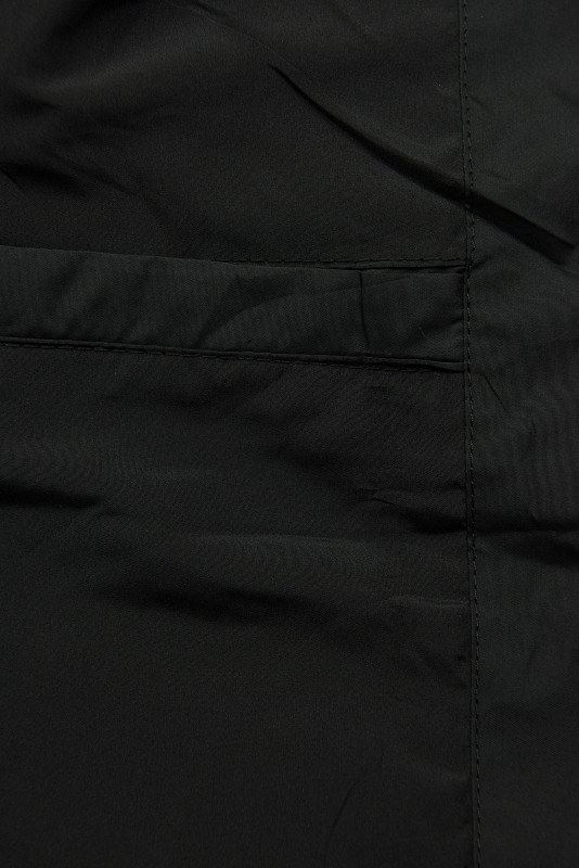 Gesteppte Frühlingsjacke mit Kapuze Schwarz