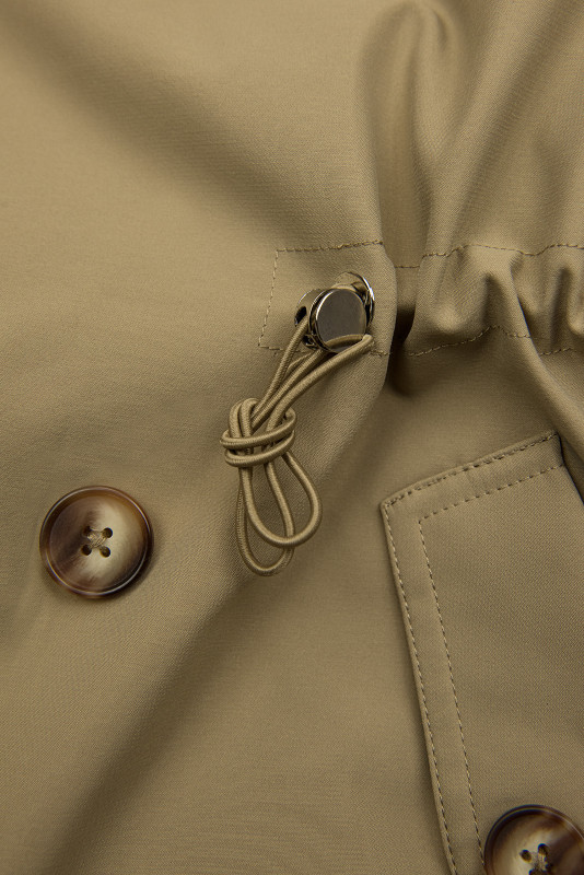 Mocca Trenchcoat mit Taillengürtel