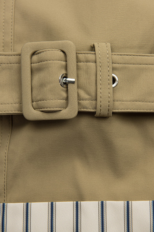 Mocca Trenchcoat mit Taillengürtel