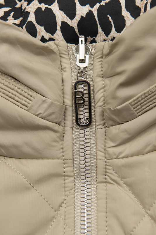 Wendejacke Dunkelbeige/Leopardenmuster