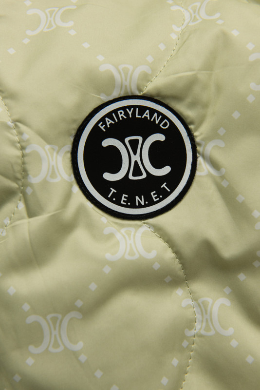 Leichter Parka mit Muster Hellgrün