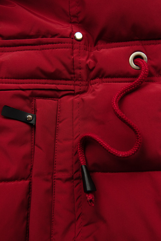 Winterjacke mit Kordel Rot
