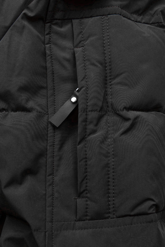 Winterjacke mit Kordel Schwarz