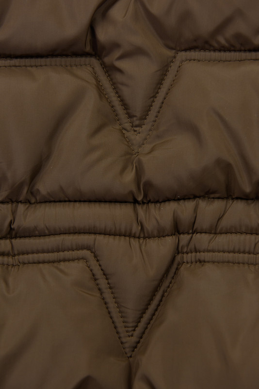 Damen-Wintermantel mit verstellbarer Taille Braun