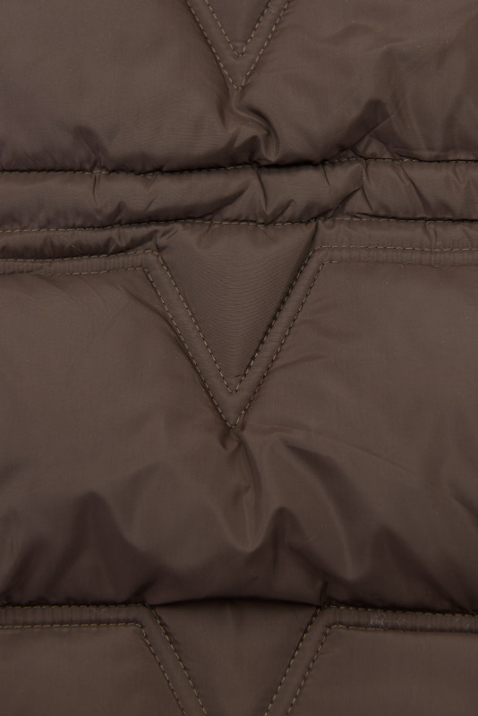Damen-Wintermantel mit verstellbarer Taille Kalt Braun