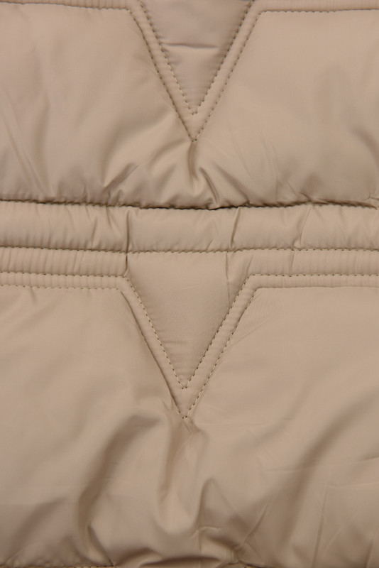 Damen-Wintermantel mit verstellbarer Taille Hellbeige