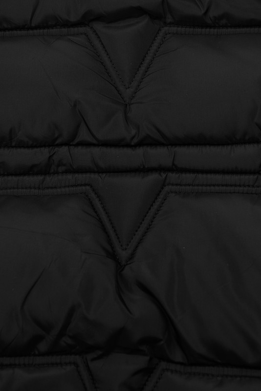 Damen-Wintermantel mit verstellbarer Taille Schwarz