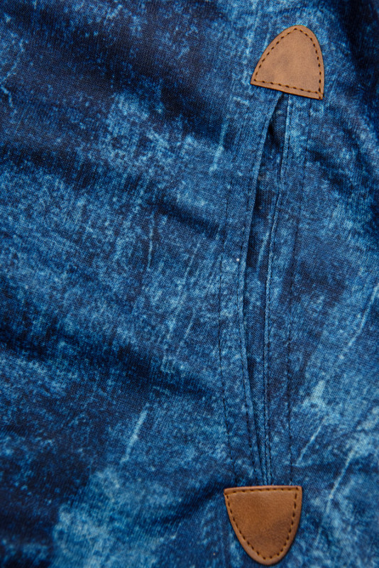 Sweatjacke mit asymmetrischem Reißverschluss dunkelblau