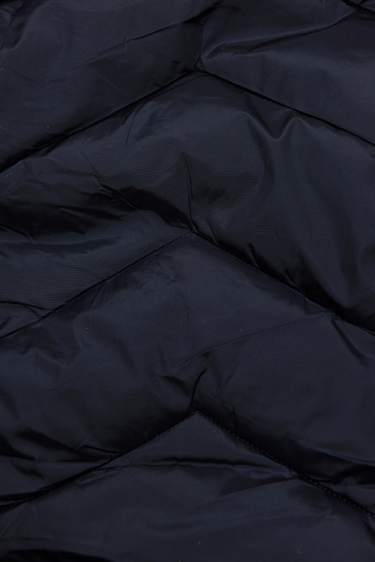 Gesteppte Winterjacke mit abnehmbarer Kapuze dunkelblau