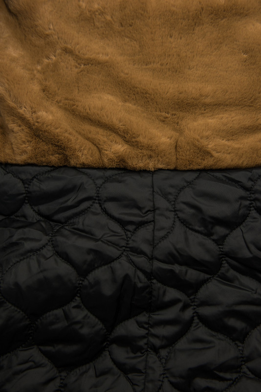 Parka mit Fleece Futter Kapuze schwarz