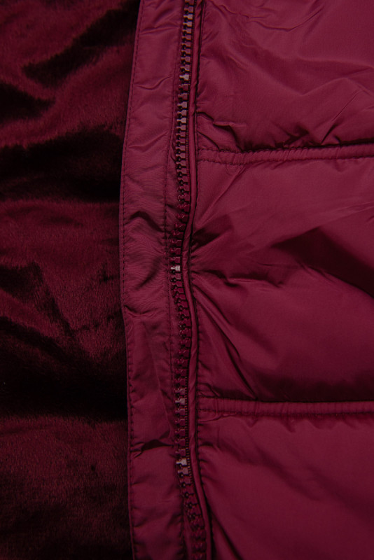 Gefüttert Winterjacke in Burgundy