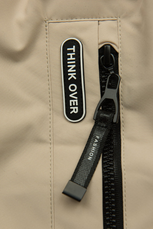 Damen Übergangsparka mit Kapuze – Beige