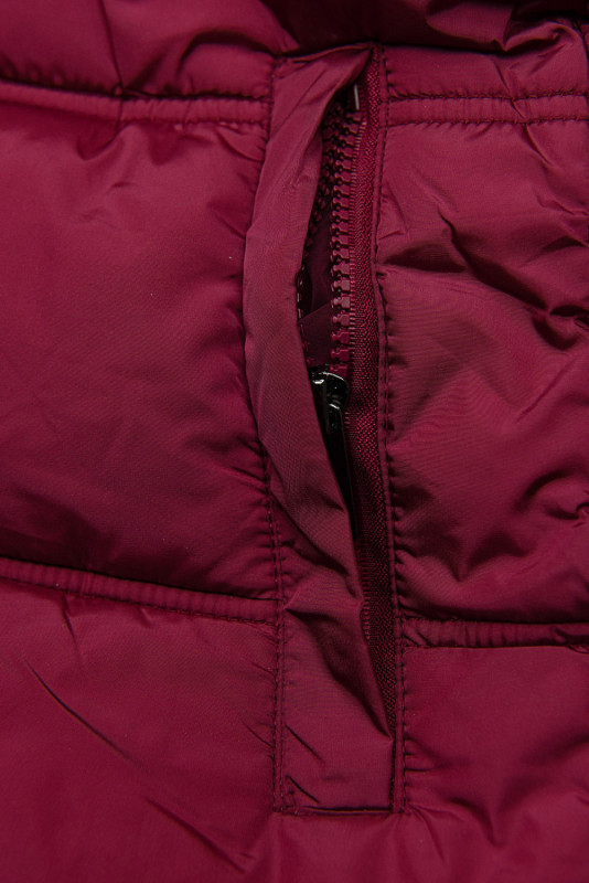 Gefüttert Winterjacke in Burgundy