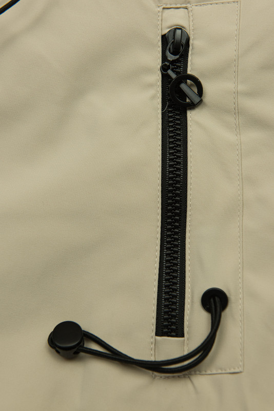 Damen-Übergangsjacke mit Kapuze - Beige