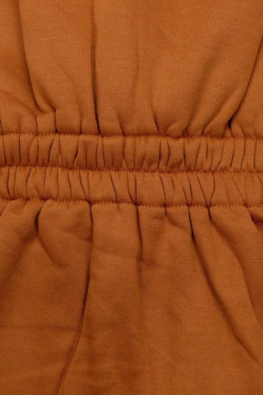 LHD Sweatjacke mit Gummi in der Taille terrakotta