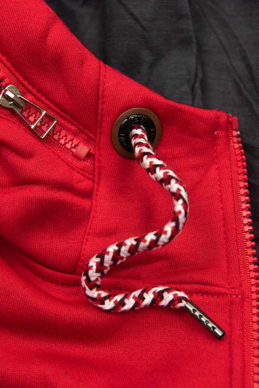 LHD Sweatjacke mit Gummi in der Taille rot