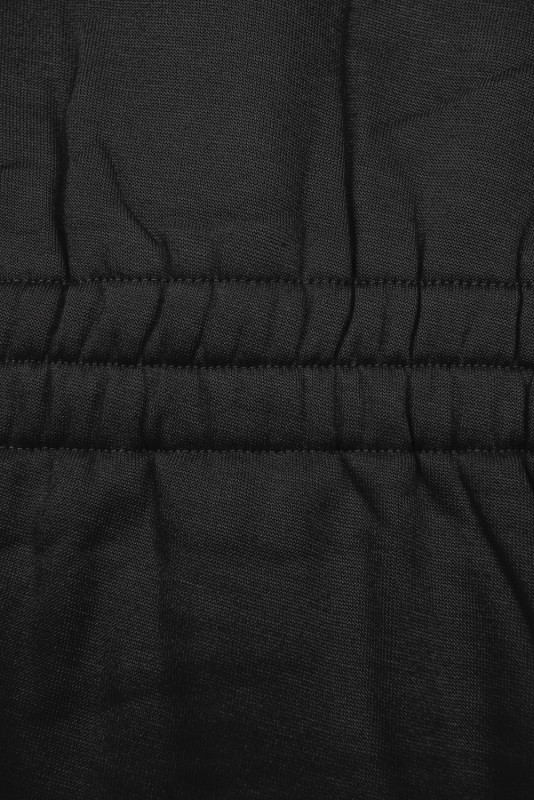 LHD Sweatjacke mit Gummi in der Taille schwarz