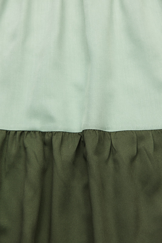 Kleid mit Color-Blocking-Optik mint/grün