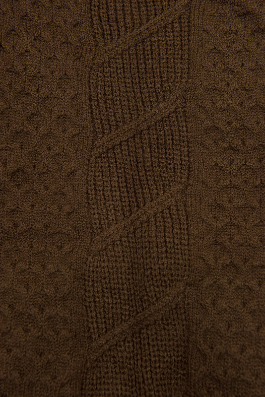 Damen-Übergangsjacke mit Strickärmeln Braun