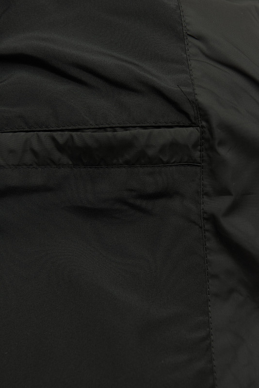 Damen-Übergangsjacke mit Strickärmeln Schwarz