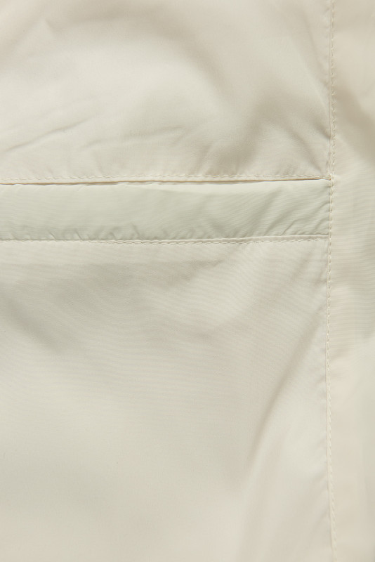 Damen-Übergangsjacke mit Strickärmeln Ecru