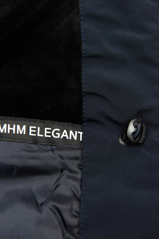 Parkajacke für Winter mit Kunstfell dunkelblau