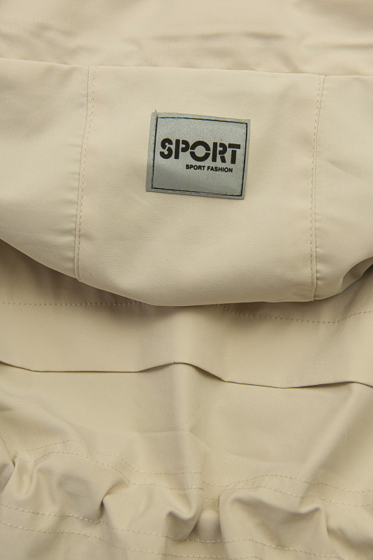 Übergangsparka für Damen mit abnehmbarer Kapuze Beige