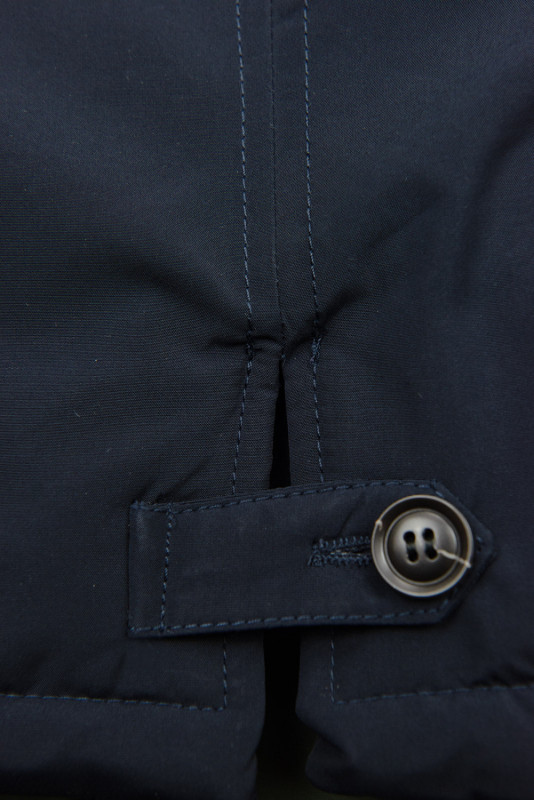 Parkajacke für Winter mit Kunstfell dunkelblau