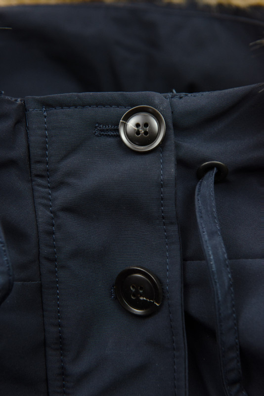 Parkajacke für Winter mit Kunstfell dunkelblau