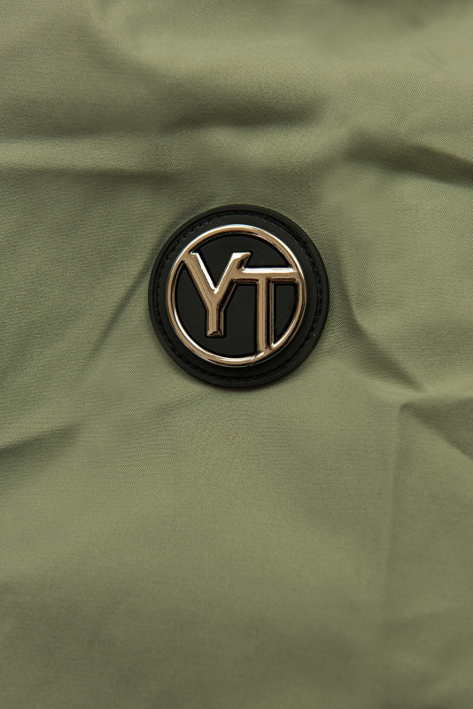 Übergangsparka für Damen mit abnehmbarer Kapuze Olivgrün