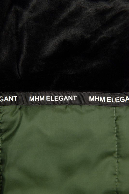 Parkajacke für Winter mit Kunstfell armygrün