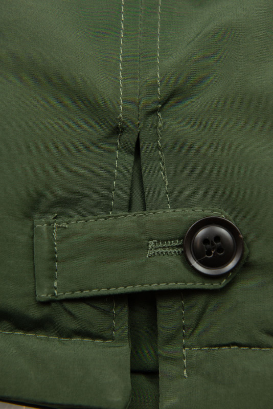 Parkajacke für Winter mit Kunstfell armygrün