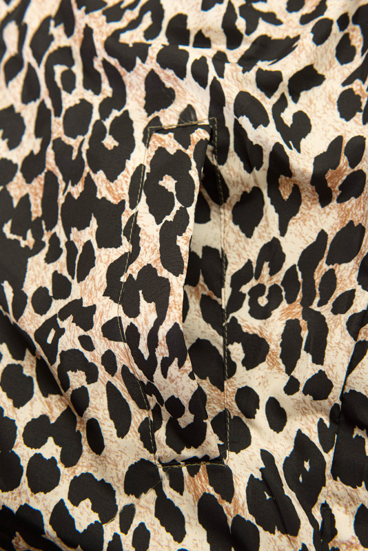 Wende-Weste mit Leopardenmuster, Schokoladenbraun