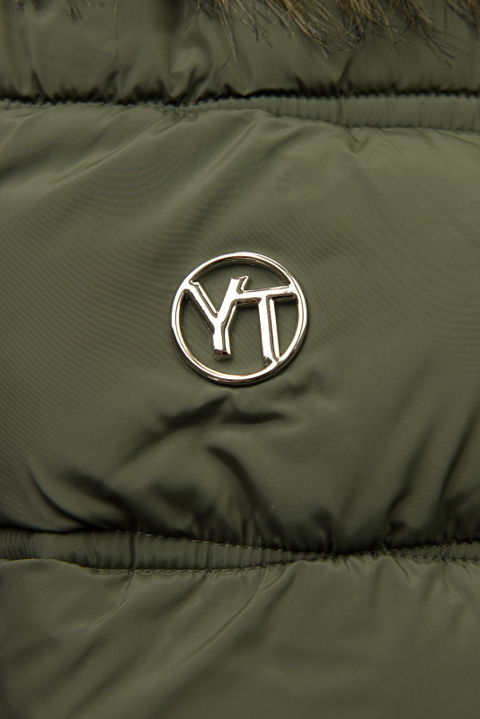 Winterjacke mit Gürtel Khaki