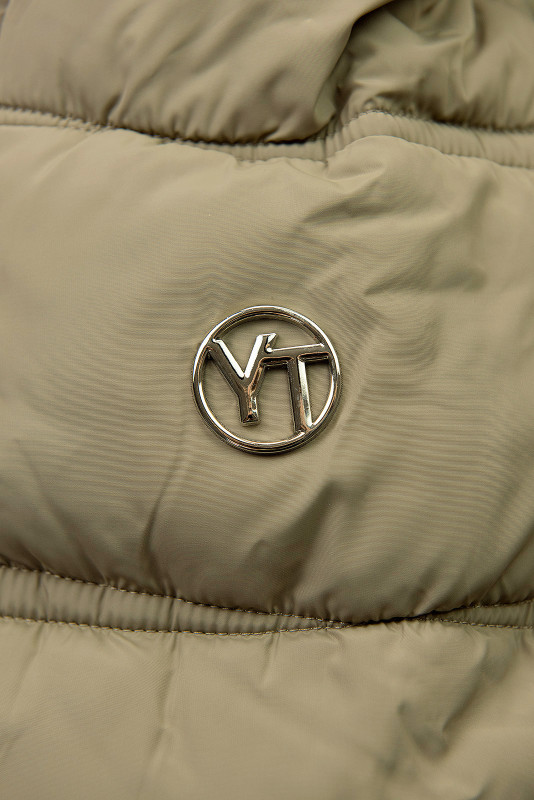 Winterjacke mit Gürtel Braun