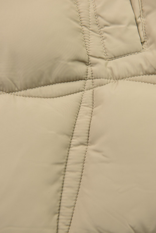 Winterjacke mit Gürtel Beige