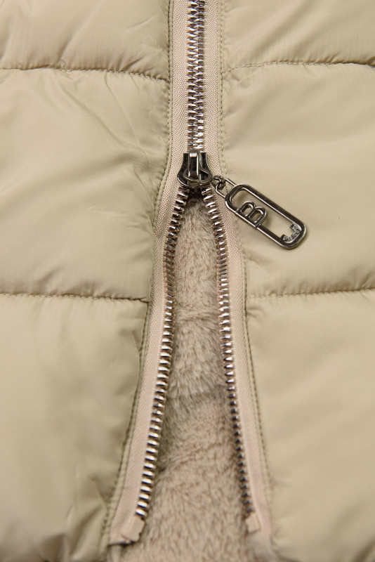 Damen Winterjacke zum Wenden Beige