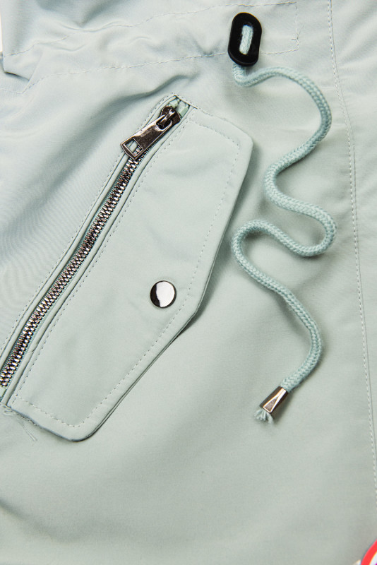 Parka mit Tunnelzug zum Einstellen der Weite jade