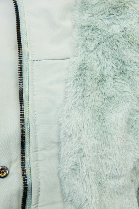 Parka mit Tunnelzug zum Einstellen der Weite jade