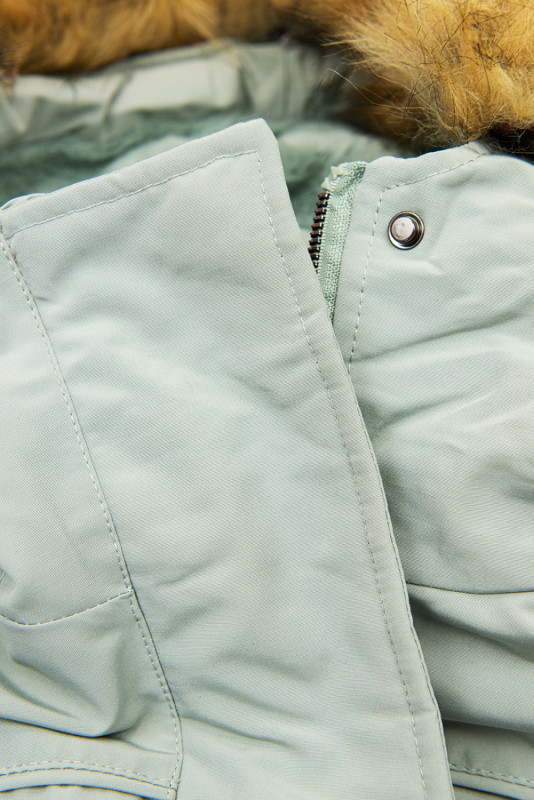 Parka mit Tunnelzug zum Einstellen der Weite jade