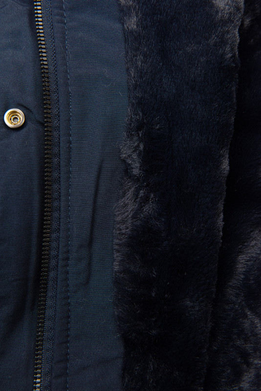 Parka mit Tunnelzug zum Einstellen der Weite dunkelblau