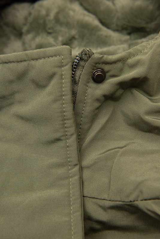 Parka mit Tunnelzug zum Einstellen der Weite olivgrün