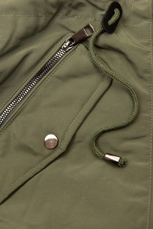 Parka mit Tunnelzug zum Einstellen der Weite olivgrün