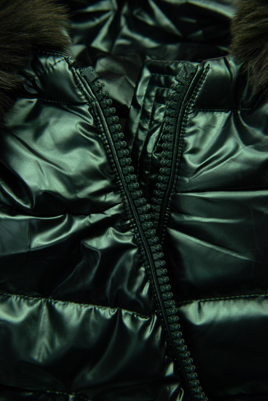 Gesteppte Winterjacke in glänzender Optik Smaragdgrün